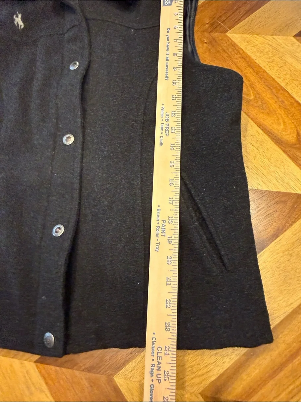 Wyoming Traders Montana Women's Black Button-Front Vest virgin wool large